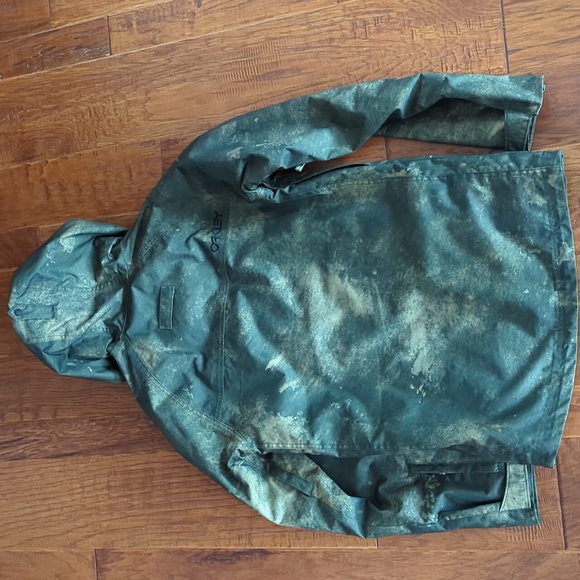 Oakley Factory Pilot Biozone FN Dry 10K Parka Green Camo Mens Sm Full Zip Hood - Picture 2 of 8